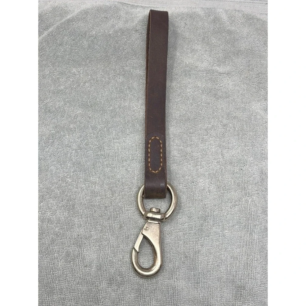 Brown Leather Key Fob Strap Wristlet Strap Swivel‎ Trigger 11